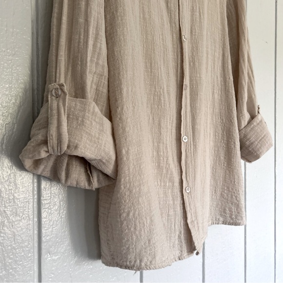 Made in Italy ✧ Lightweight Linen-Blend Shirt/ Size L- EU M-US - Picture 5 of 7
